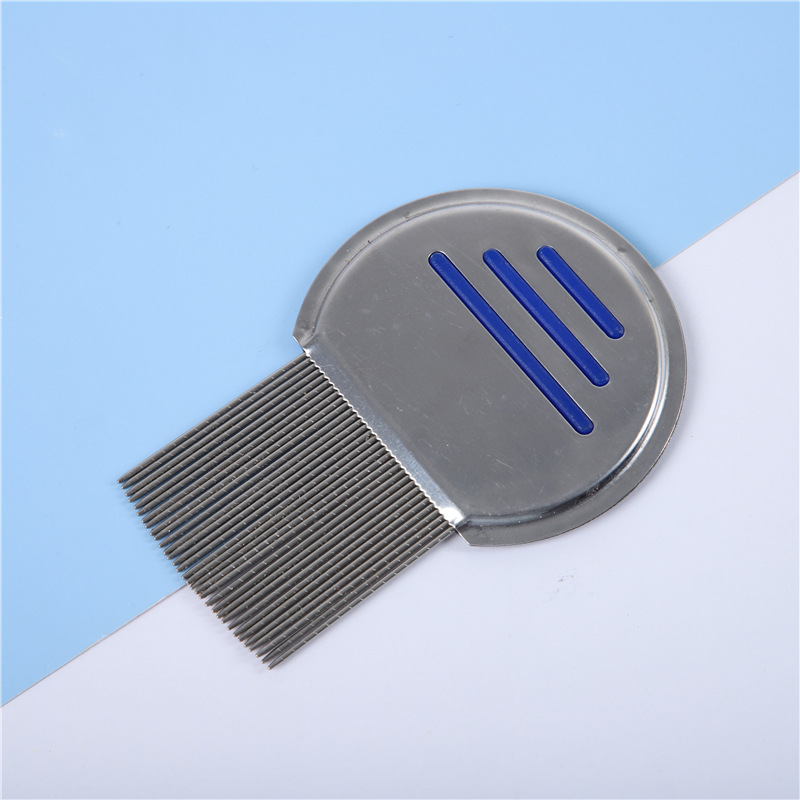 Factory Wholesale Stainless Steel Pet Comb Stainless Steel Three Bars Pet Brushing Dogs and Cats Flea Removal Knot Untying Comb Beauty Comb