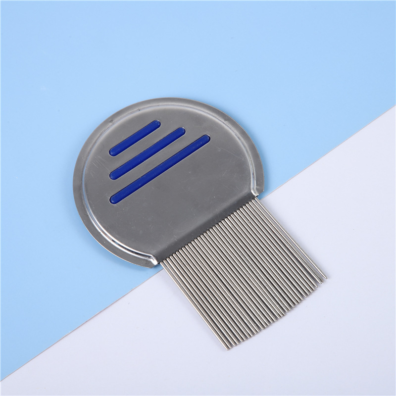 Factory Wholesale Stainless Steel Pet Comb Stainless Steel Three Bars Pet Brushing Dogs and Cats Flea Removal Knot Untying Comb Beauty Comb