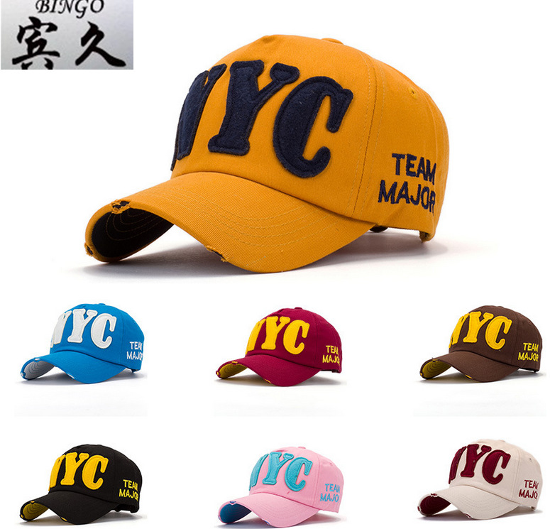2016 New South Korea NYC Baseball Cap Peaked Cap Men's and Women's Hats Wholesale Couple Same Style Spring and Summer Sun Hat