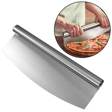 不锈钢披萨刀 商用披萨半月摇刀滚刀半圆披萨摇刀 多用途切披萨刀