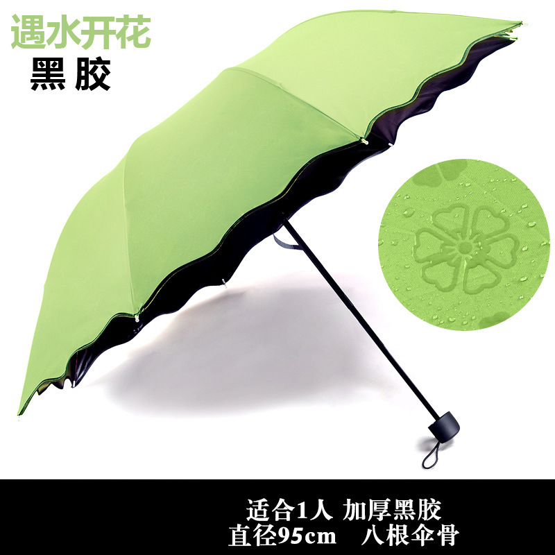 Vinyl Umbrella Wholesale Blooming Sunny Umbrella Vinyl Sun Protective Three Fold Sun Umbrella Logo Production Advertising Umbrella