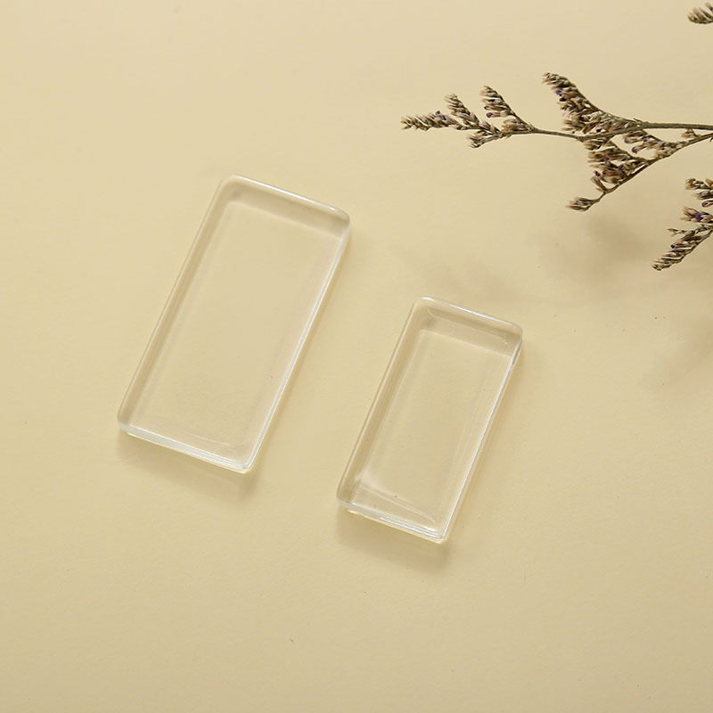 美甲色卡豆豆透明长方形玻璃贴片diy时光宝石玻璃冰箱贴工艺品