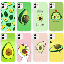适用iPhone15卡通可爱牛油果手机壳苹果XR水果Avocado phone case