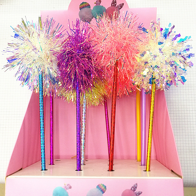 创意彩丝圆珠笔时尚彩丝圣诞笔炫彩圣诞系列文具源头货批发-阿里巴巴