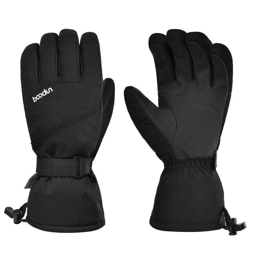 Boodun Winter New Outdoor Ski Gloves 3M Velvet Lining Mountaineering Waterproof Warm Gloves