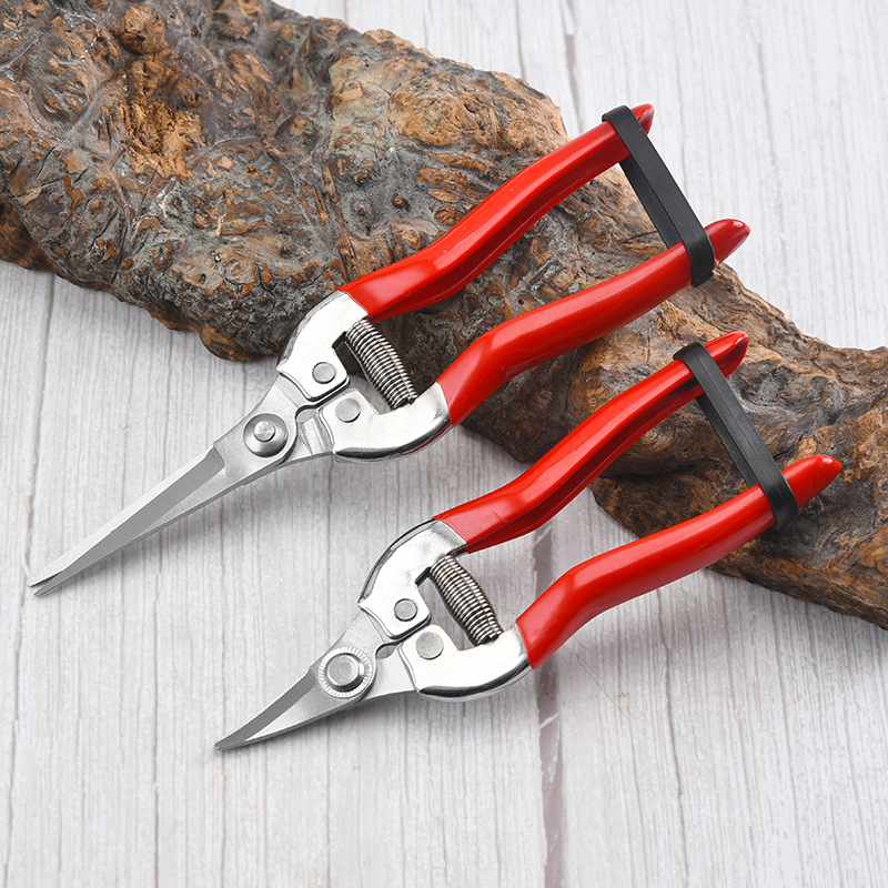 factory wholesale stainless steel gardening shears garden tools grafting scissors garden pruning shear gardening scissors