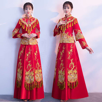 货通天下公主嫁衣流苏龙凤褂孕妇秀禾服新款新娘结婚礼服回门宴会