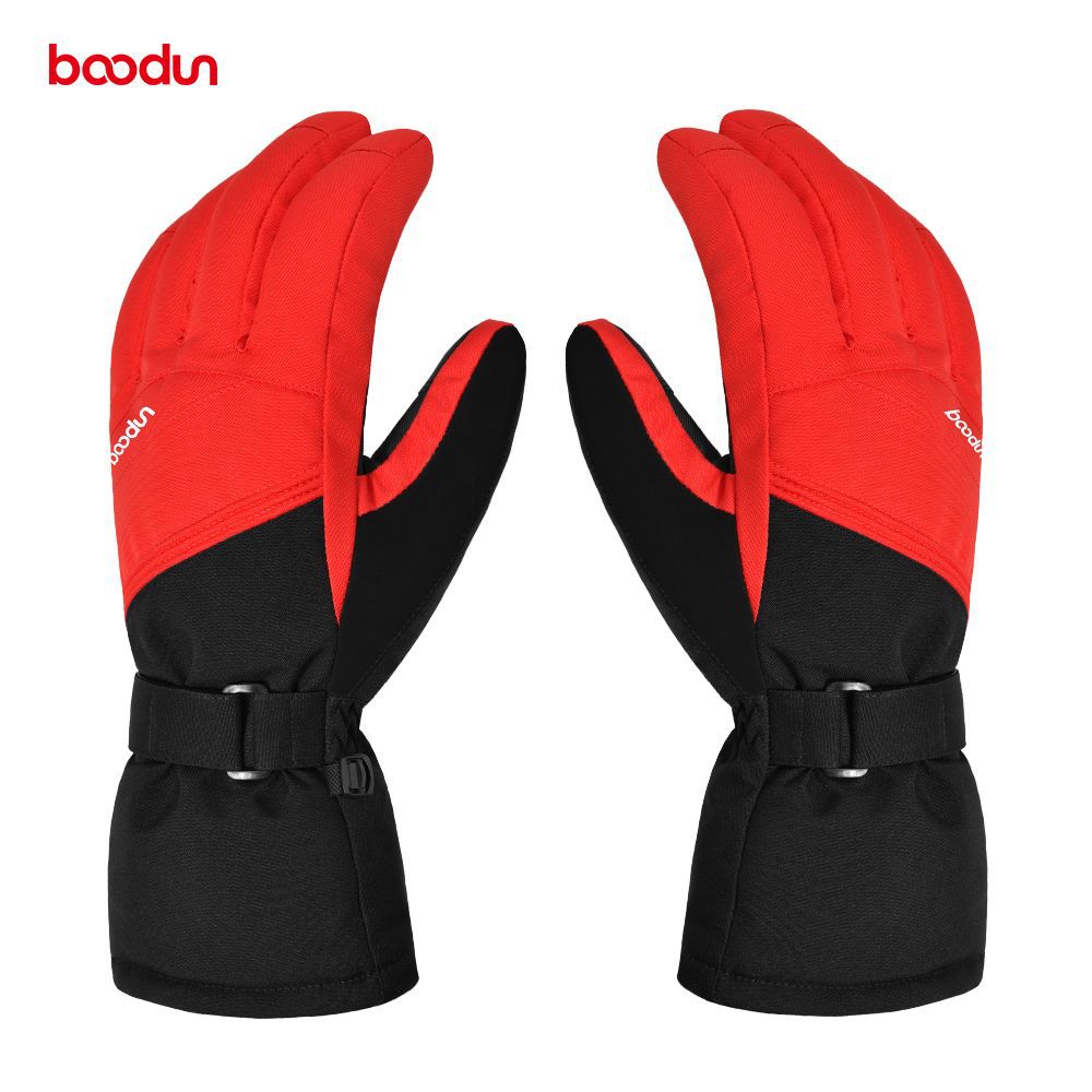 Boodun Winter New Outdoor Ski Gloves 3M Velvet Lining Mountaineering Waterproof Warm Gloves