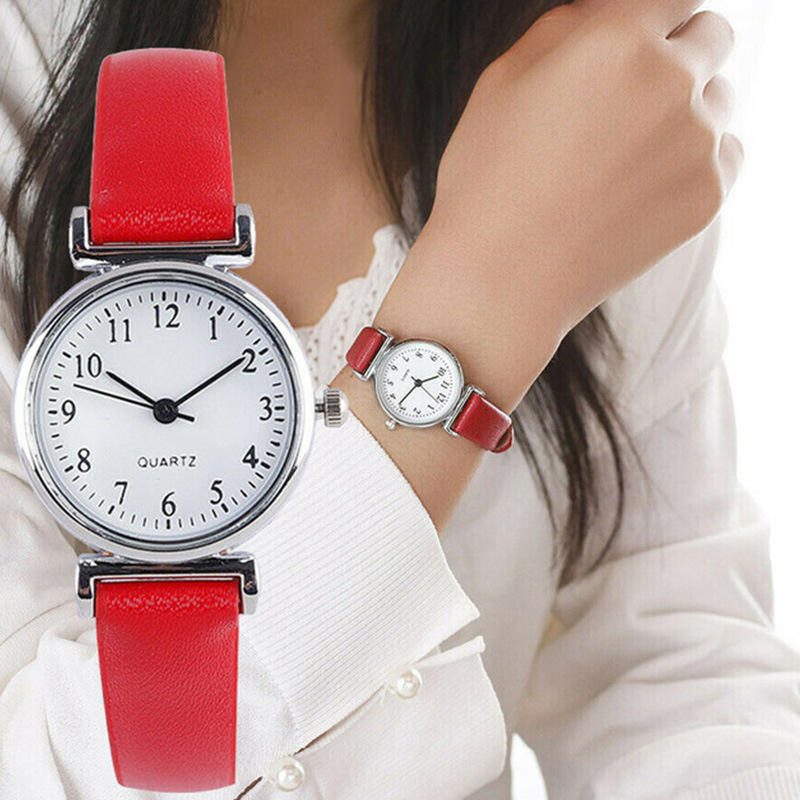 Fashion Simple and Versatile Art-Style Compact Belt Quartz Watch