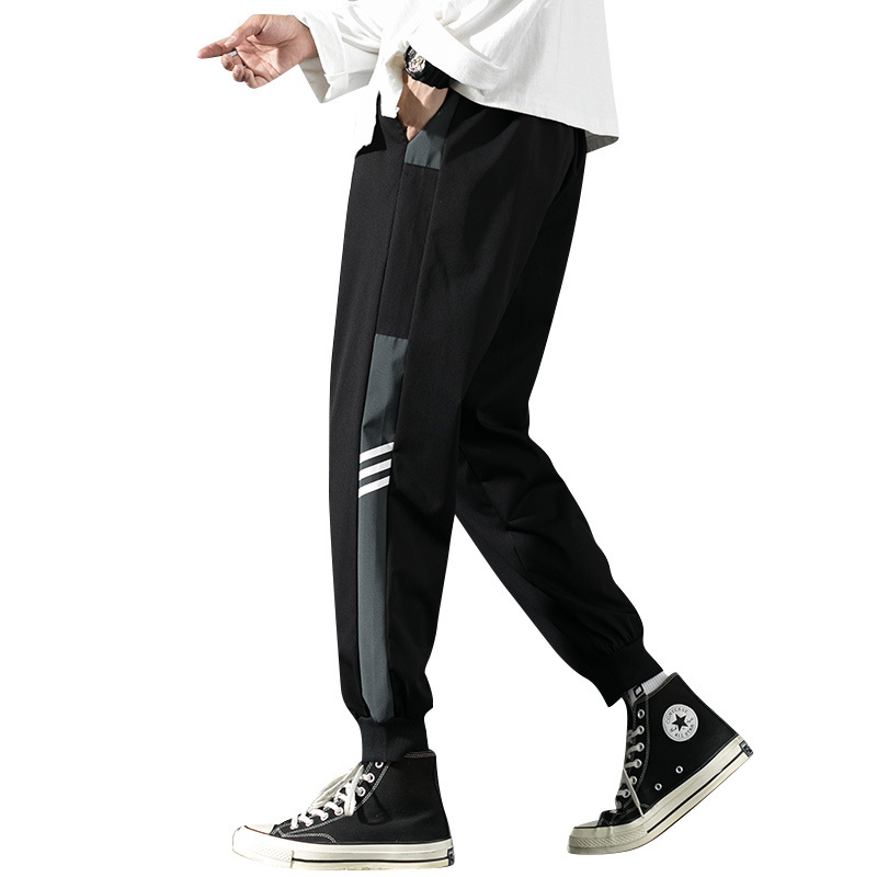 Fashion Brand Casual Pants Men's Spring and Autumn Korean Fashion Ankle Banded Pants Loose Cargo Pants Men Sports Ninth Pants Men