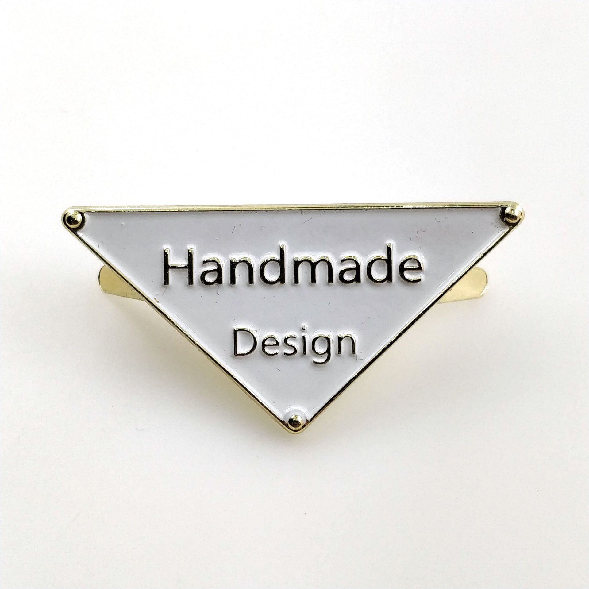 Factory Direct Supply Free Sample Metal Tag Silk Scarf Headscarf Hardware Logo Accessories Hat Rivet Nameplate Stitching