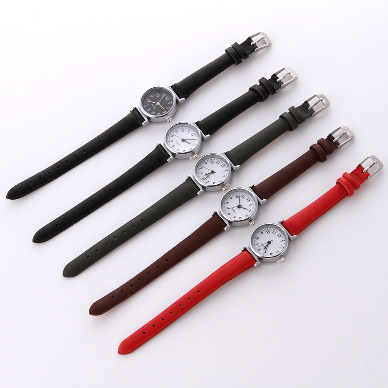 Fashion Simple and Versatile Art-Style Compact Belt Quartz Watch