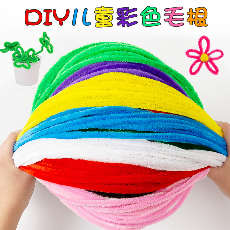 Twisted Stick Diy Handmade Material Package Production Thickened Encrypted Super Dense Niuniu Stick Bouquet Hair Root Toy Wholesale