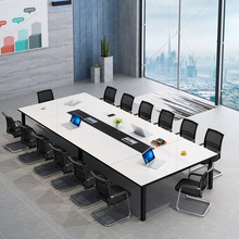 上海烤漆简易弧形会议桌长桌椅组合简约现代大小型洽谈室阅览桌子