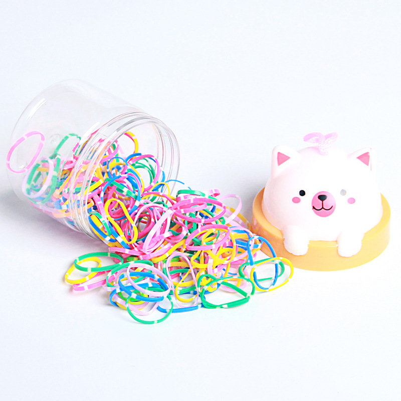 New Cartoon Cat Black Blend Small Rubber Band Children's Strong Pull Continuously Harmless Hair Elastic Disposable Rubber Band