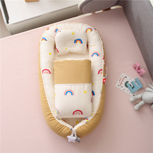 蜂窝透气赫美可拆洗便携式婴儿床中床仿生婴儿窝婴儿枕旅行婴儿床