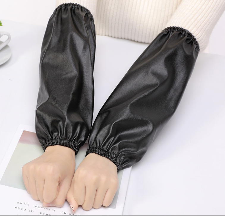 加大加厚防水皮袖套跑量款袖套防污套袖皮革套袖-阿里巴巴