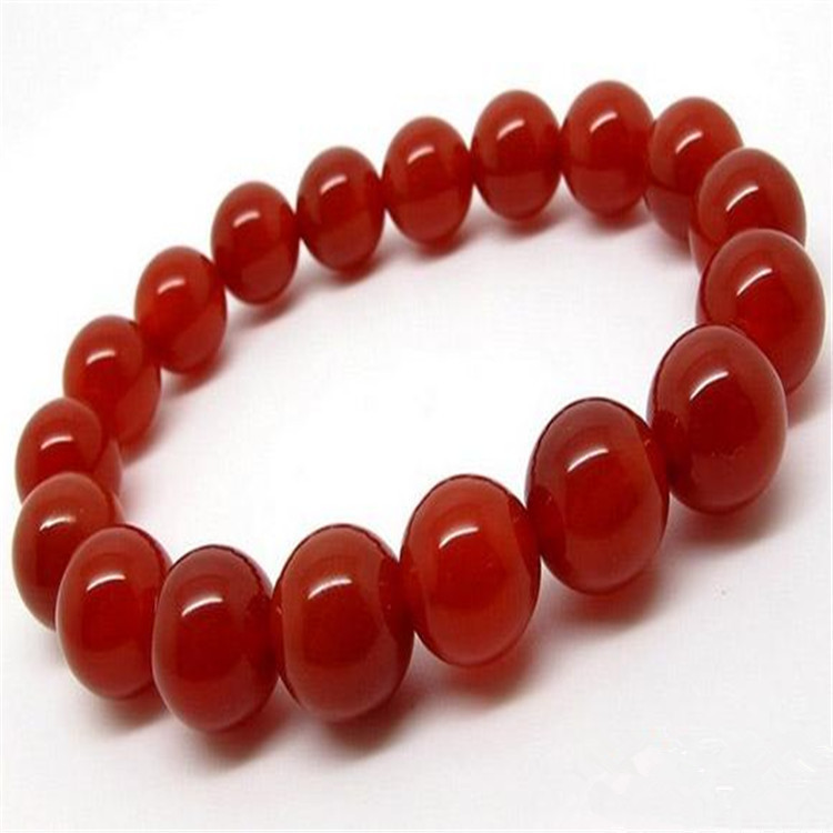 Red Agate Bracelet Natural 6-20m Buddha Beads Scenic Spot Stall Live Agate Bracelet Natural Red Agate Bracelet