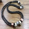 Europe and America Hip hop Necklace fashion multi-storey Short-chain hiphop alloy Pendant Leatherwear weave Leather necklace On behalf of Europe and America Hip hop Necklace fashion multi-storey Short-chain hiphop alloy Pendant Leatherwear weave Leather necklace On behalf of