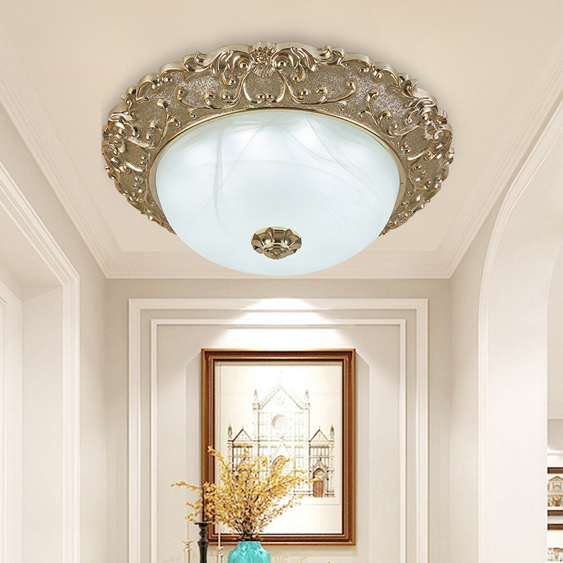 Living Room Lamp Corridor Aisle Lamp Balcony Lamp European Ceiling Lamp Led Three-Color Dimming