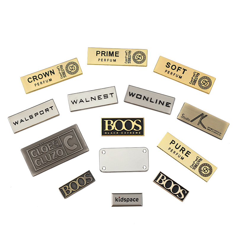 Customized Zinc Alloy Furniture Adhesive Sign Electroplating Compound Die Casting Rectangle Metal Tag Pool Table Metal Label