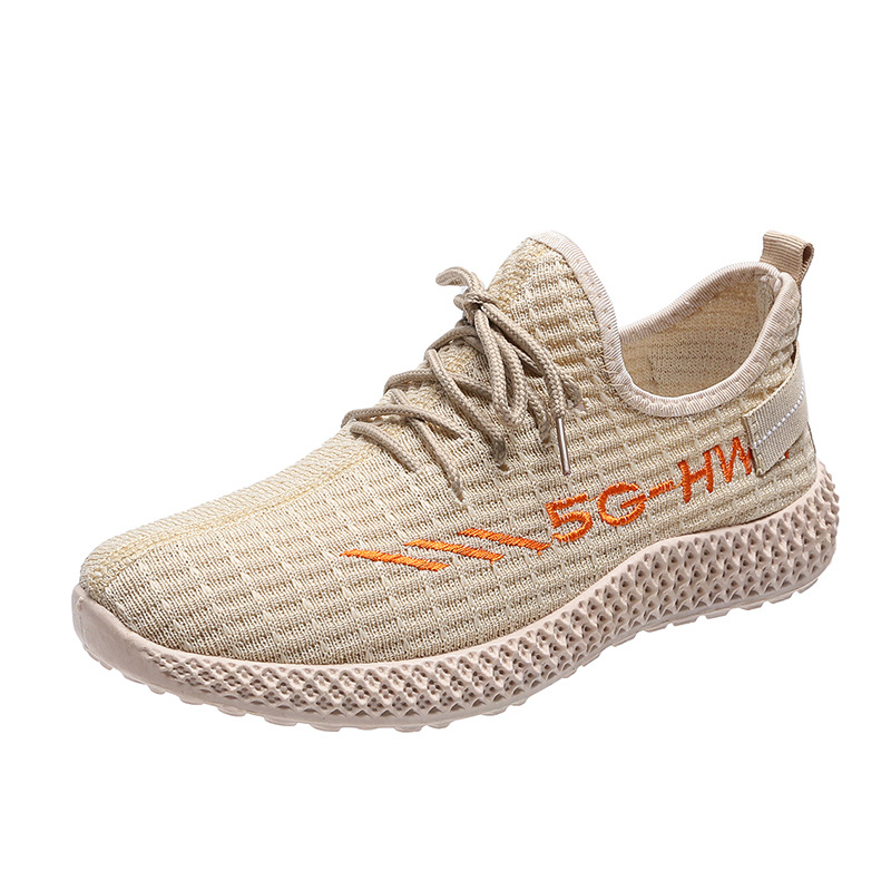 Foreign Trade Women's Shoes 2022 Spring and Autumn New Sports Shoes Women's Breathable Flyknit Casual Shoes Lightweight Flyknit Running Shoes