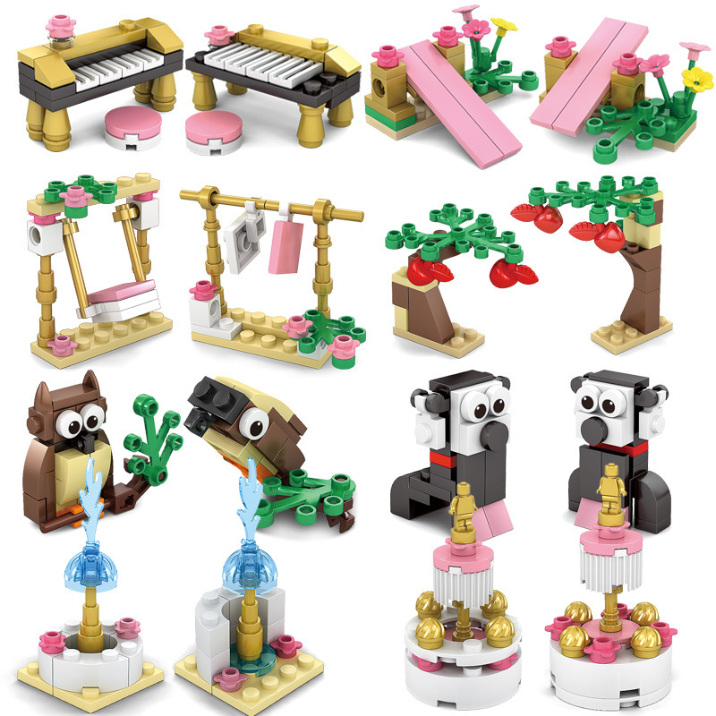Building Blocks Ky011 Compatible with Lego Girls' Garden Children's Castle Manor Puzzle Gift Assembled Toy Small Box