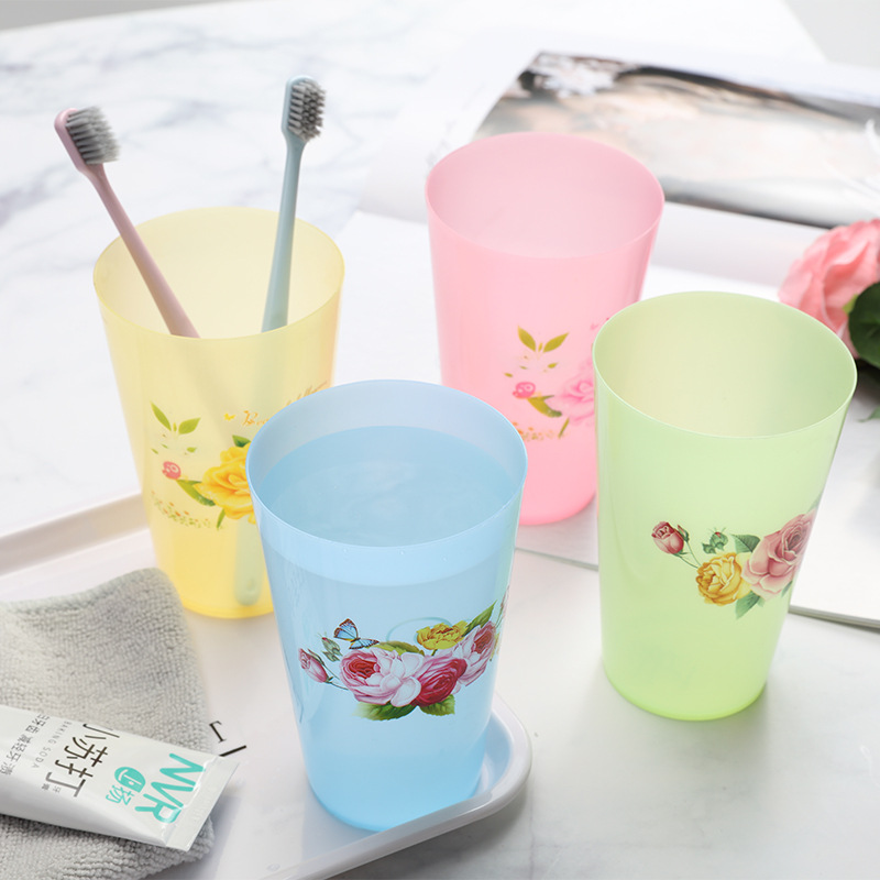 simple drinking cup household creative fine lines wide mouth tooth cup gargle cup couple toothbrush cup washing cup