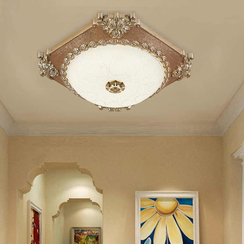 European-Style Crystal Ceiling Lamp Bedroom Lamp