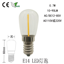 E14 LED小灯E17 B15 110V220V E12N冰箱灯ST26玻璃罩12V机床灯T26