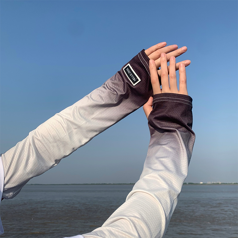 Men Sun-Proof Oversleeves Men's Summer Gloves Ice Sleeve Men's Sunscreen Ice Silk Loose Sleeves Motorcycle Cycling Fishing