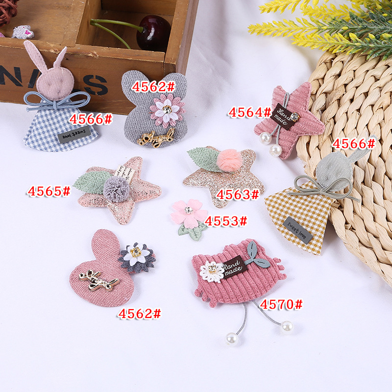 factory in stock handmade diy children‘s hair accessories headdress hat shoes clothing socks accessories cat head five-pointed star