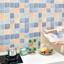 格子防油贴纸厨房卫生间防水耐磨墙纸耐高温家具翻新自粘墙贴