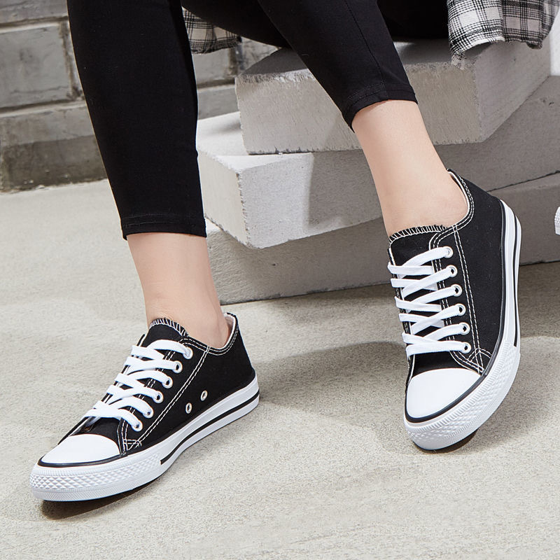 2023 New White Canvas Women's Shoes Sneakers Sneakers Ulzzang Korean Style Spring Couple Student Leisure Cloth Shoes