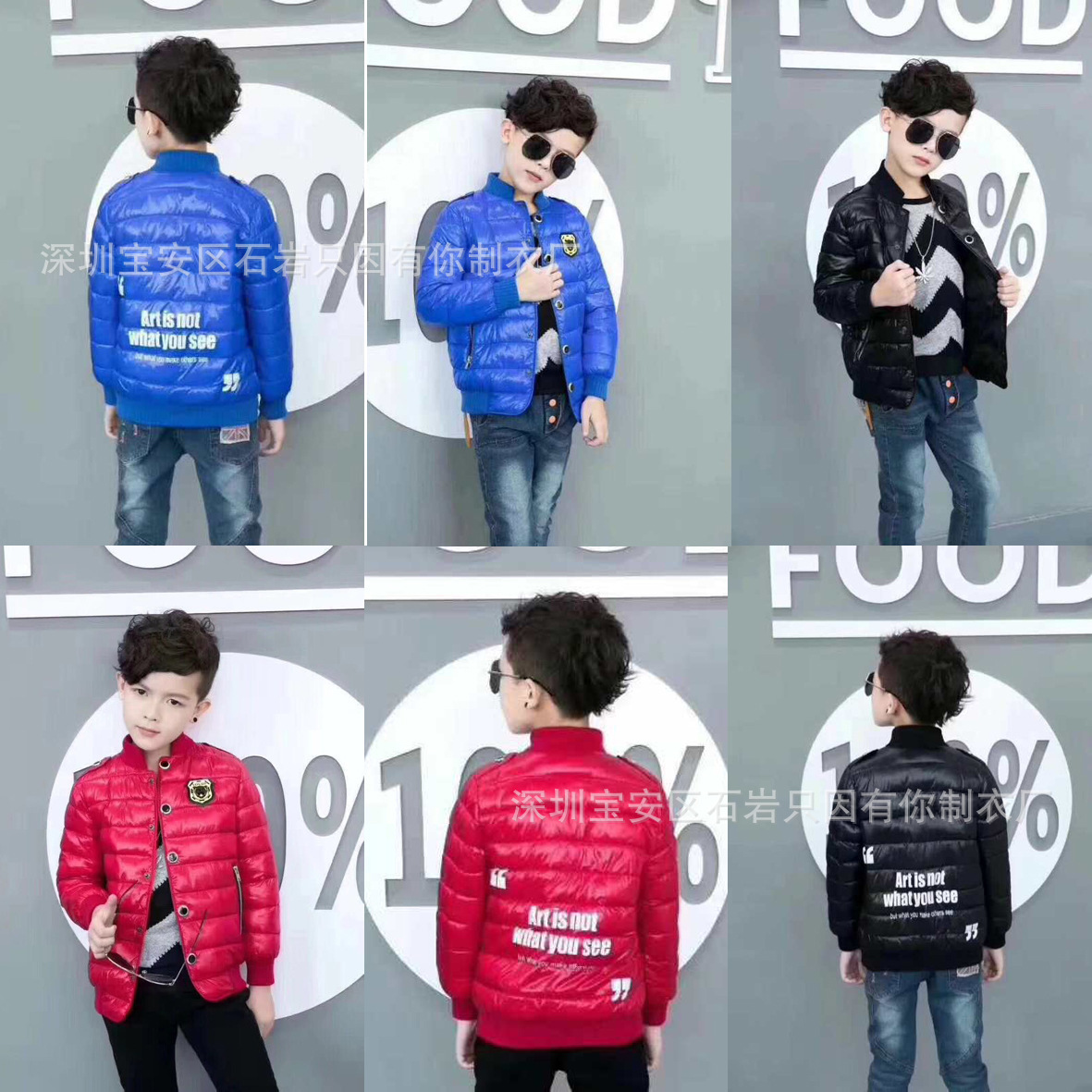 冬季男女童羽绒服 外贸5元童装外套棉衣批发2元地摊货源出口尾货