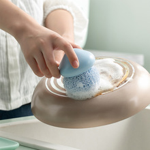 2980刷锅洗碗刷不掉丝钢丝球带柄可替换纤维清洁球家用可拆清洁刷