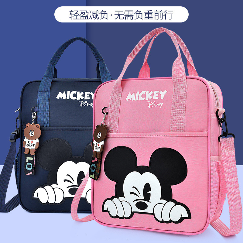 Tuition Bag Tutorial Class Mickey Boys and Girls Primary School Student Schoolbag Make-up Class Three-Purpose Backpack