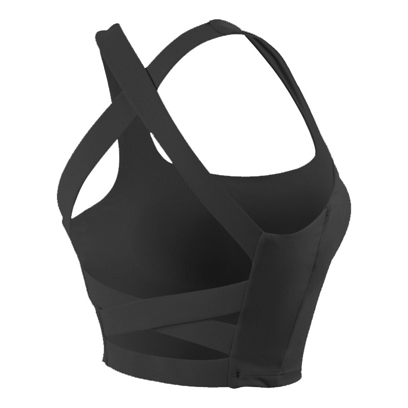 European and American Sports Underwear Women's Shockproof Beauty Back Outdoor Running Workout Bra Sexy Yoga Vest Detachable Chest Pad