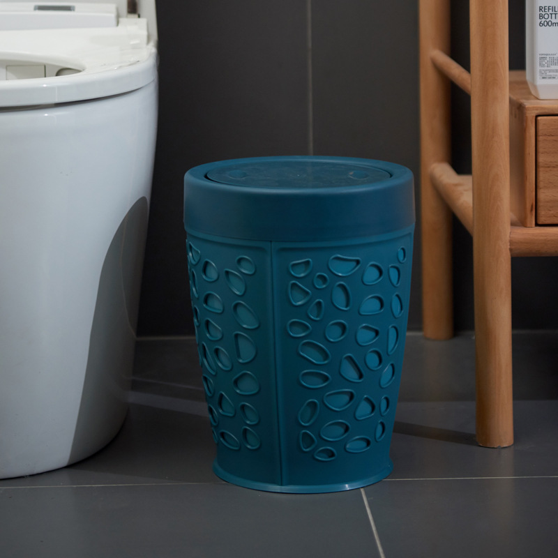 创意家庭垃圾桶家用塑料垃圾桶带盖新款客厅卧室厨房垃圾桶环保塑