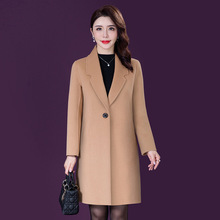 品牌高档羊毛呢子大衣女韩版新款流行秋冬中长款加厚羊绒毛呢外套