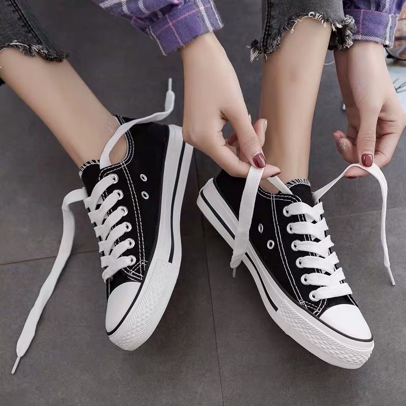 2023 New White Canvas Women's Shoes Sneakers Sneakers Ulzzang Korean Style Spring Couple Student Leisure Cloth Shoes