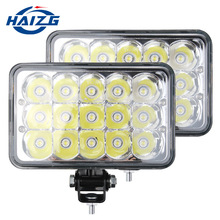 HAIZG汽车LED工作灯45W5寸15珠方灯越野车货车摩托车改装大灯射灯