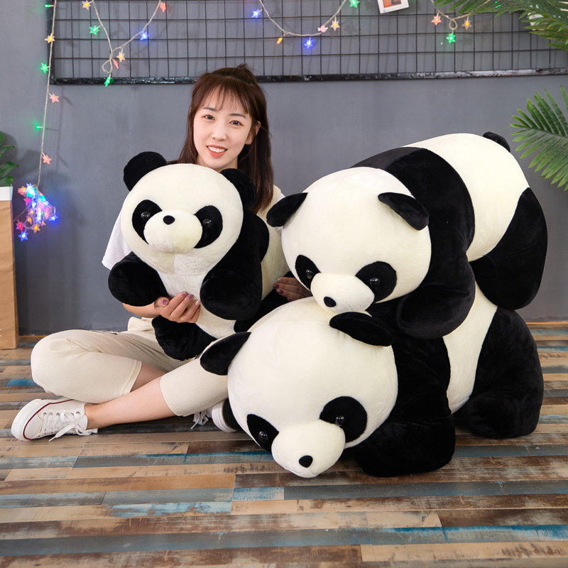 Simulation Lying Style Cute Panda Stuffed Doll Doll Pillow Doll for Children and Girls Gift Toys
