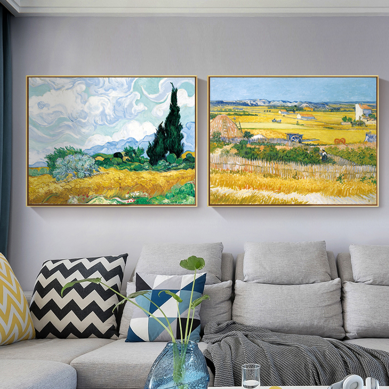 梵高装饰画丰收星空壁画客厅沙发背景墙装饰艺术挂画世界名画油画