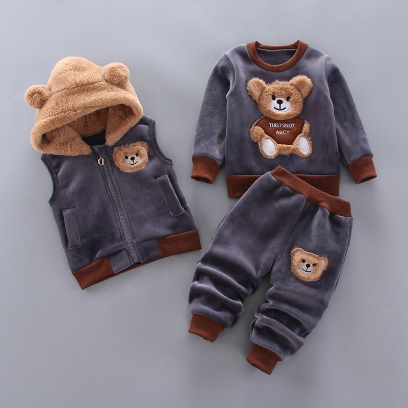 Children's Clothing 2023 Autumn New Children's Clothing Baby Three-Piece Suit Girls Autumn Clothing Clothes Autumn Boys Suit