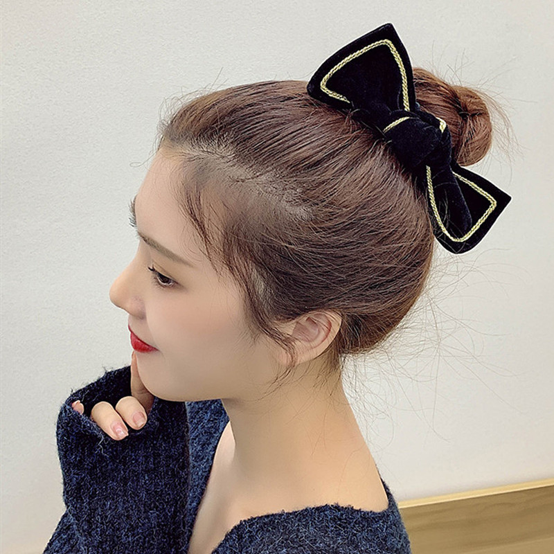 Big Bow Hairpin Korean Mermaid Pearlescent Yarn Ribbon Female JK Plaid Ins Hairpin Lolita Hair Accessories