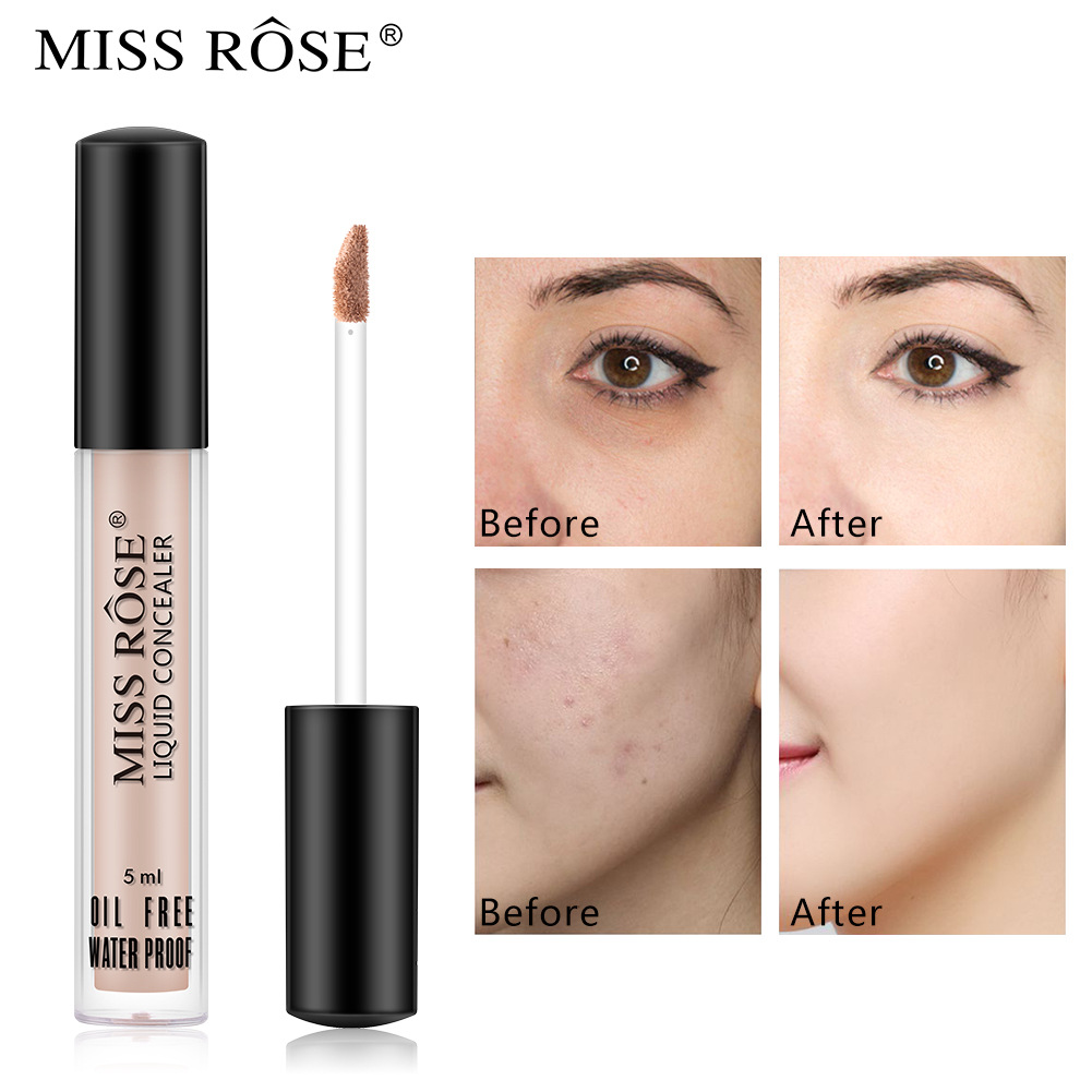 Miss Rose Concealer Cover Acne Marks Mini Liquid Foundation Repair Nourishing Test Tube Liquid Foundation 5ml