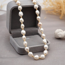 巴洛克淡水珍珠项链异形珍珠手链耳环套装婚礼项链毛衣链妈妈链