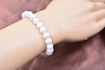 8mm串珠手链 abs仿珍珠手链 珠子手链小礼品 2元店地摊小商品批发