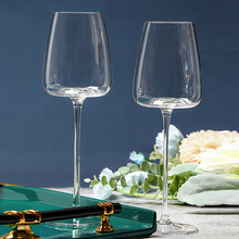 欧式新款杯底凸起红酒杯套装家用大号玻璃水晶杯葡萄酒高脚杯酒具
